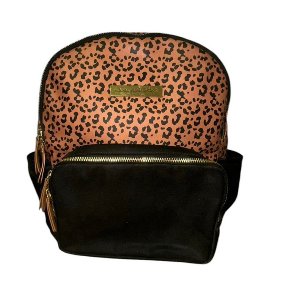 Petunia Pickle‎ Bottom Leopard Diaper Bag Backpack Black Brown Travel